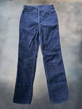 Vintage Blue 80s Levi’s Corduroy Pants Student Fit White Tab Made In USA 29x32